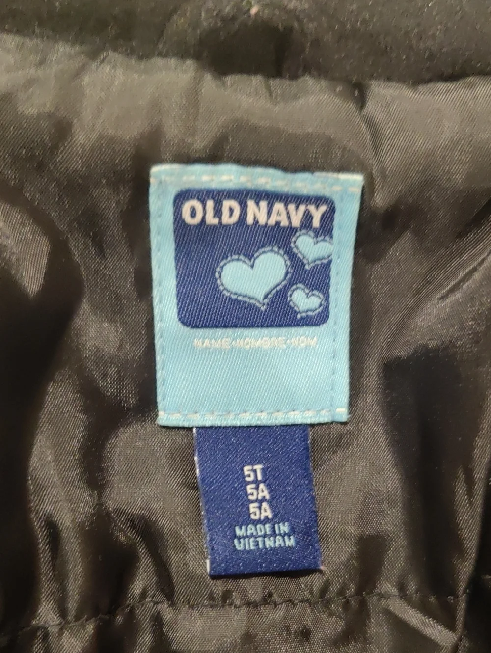 OLD NAVY BLACK WOOL Blend PEACOAT JACKET HOLIDAY DRESSY COAT 5T Y2K Cottagecore